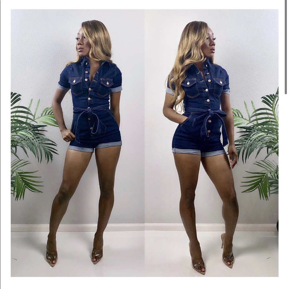 Denim Romper